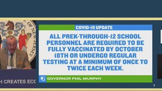 Gov. Murphy to require vaccines or testing for staff at all NJ schools