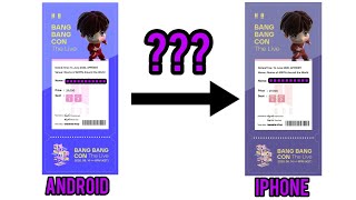 HOW I CHANGED MY BANGBANGCON TICKET FROM BLUE TO PURPLE (ANDROID vs iPHONE)