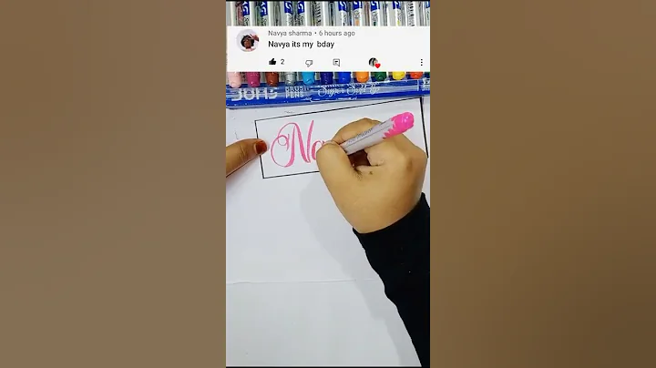 Navya 🥰 name calligraphy ||doms brush pen calligraphy || calligraphy name writing/WhatsApp status💕