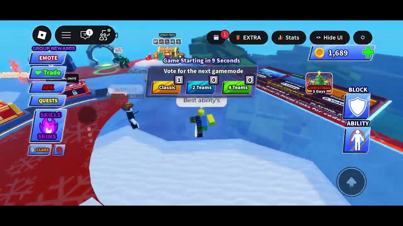 Idk some guy playing blade ball with his freinds