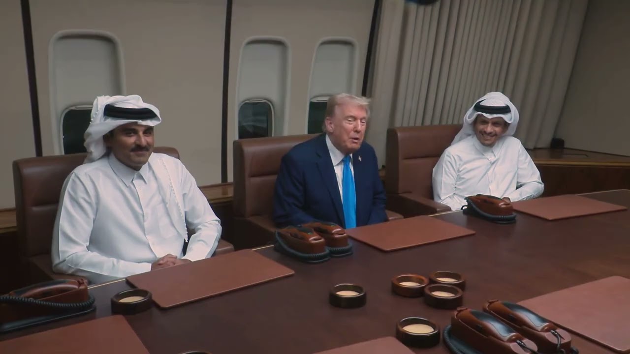 President Trump Participates in a Meeting with the Emir and Prime Minister of the State of Qatar