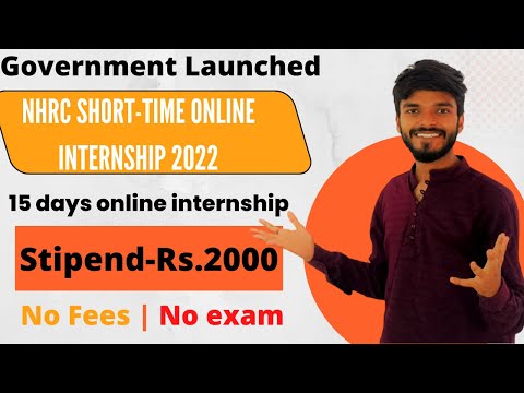 NHRC Short-Time Online Internship 2022 ||  nhrc summer and winter internship ?|| paid internship???
