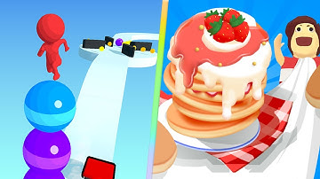 🔷 🔥 Stack Rider Vs Pancake Run Max Levels iOS,Android Gameplay New Update Trailers Pro LSDW1W9