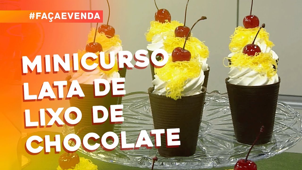 Minicurso Doces de Padaria: Lata de lixo de chocolate por Roberto Augusto