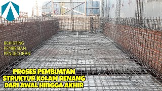 Proses pembanguna kolam renang dari awal hingga akhir || construction of swiming pool