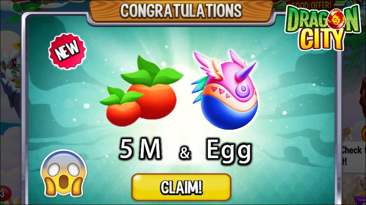 Dragon City Claim 5 Million Food + High Ethereal Dragon SPECIAL