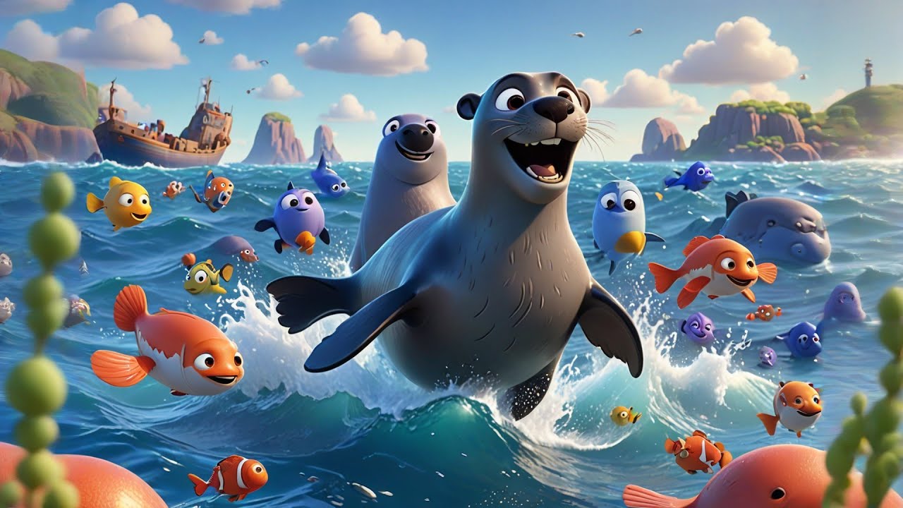 Sammy Seal Splashes Big | Fun Water Song for Kids | Animal Rhymes and Preschool Learning Fun