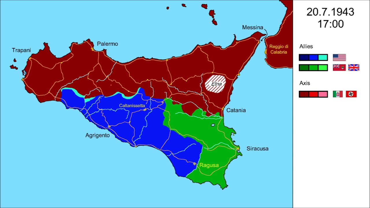 Invasion of Sicily 1943, Every Hour YouTube