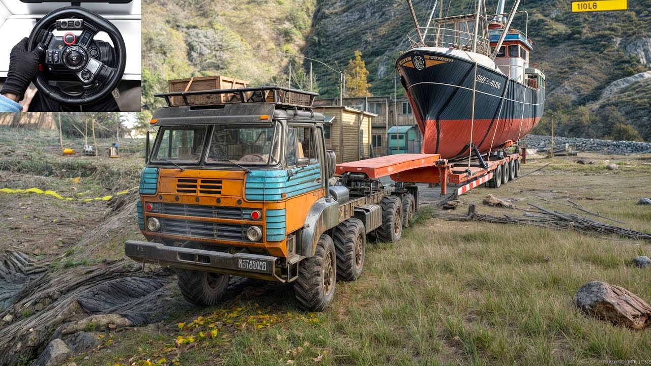 Realistic Steering Wheel Gameplay | Season 17 Ship Transport With Voron G-5352 | SnowRunner Gameplay