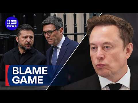 Elon Musk blames Trump over Ukraine internet outage | 9 News Australia