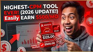 Adsterra High-CPM Tool You Can Use in 2026 to Easily Earn $500 Every Single Month Online!