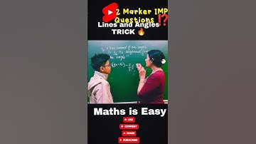 Lines and Angles Trick 🔥 | Class 9 Maths Chapter 6 #youtubeshorts #shorts #trending #fun