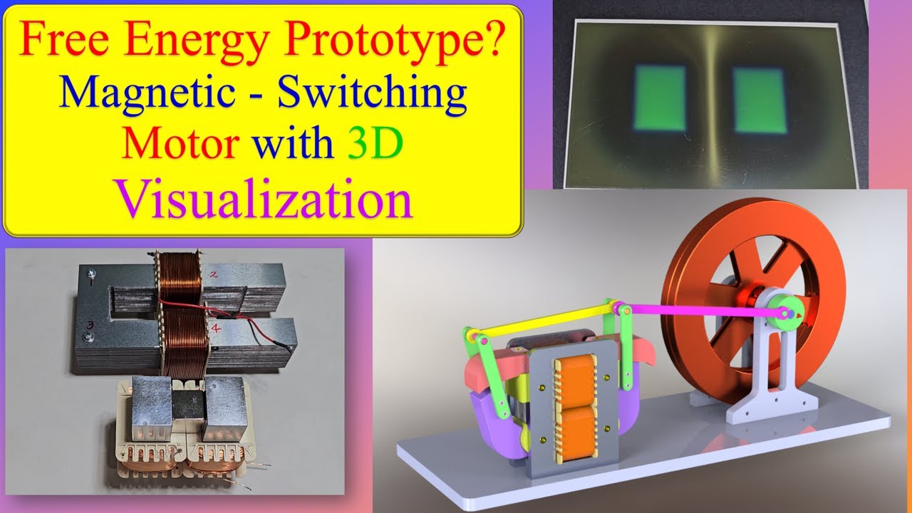 Free Energy Prototype? - Magnetic Switching Motor with 3D Visualization