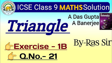 Class 9 Triangles ICSE || Triangle A Das gupta Banerjee||das gupta banerjee||triangle class 9th icse