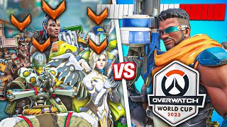 1 WORLD CUP Player VS 5 Bronze Players - Who wins?! (Overwatch 2)