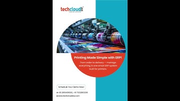 Printing Made Simple with ERP | Tech Cloud ERP for Printers