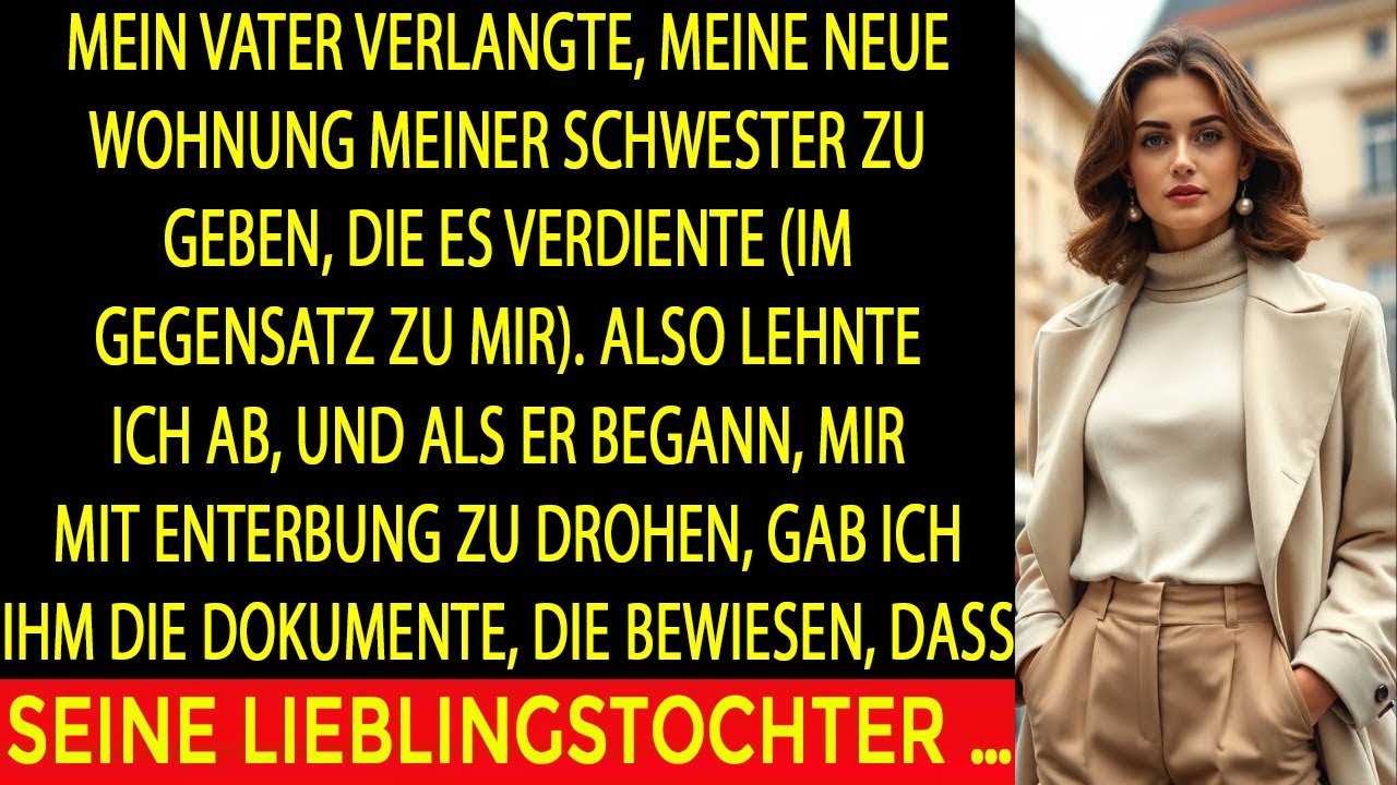 Mein vater verlangte, meine wohnung meiner schwester zu geben. ich lehnte ab — und dann …