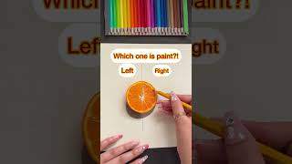 Can You Spot the Real One? | Hyper Realistic Orange Slice Painting Hyper Realistic Orange Slice Drawing Shorts Art Drawing Hyperrealism Viral
