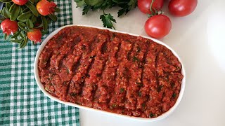 Lokanta Usulü Acılı Ezme Tarifi Ezme - Meze Tarifleri - Leziz Yemek Tarifleri