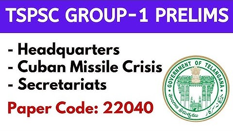 TSPSC GROUP-1 PRELIMS 2023 | Questions - 1,2 & 3 Answers Explanation | Paper Code: 22040