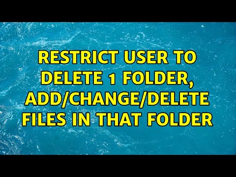 Restrict user to