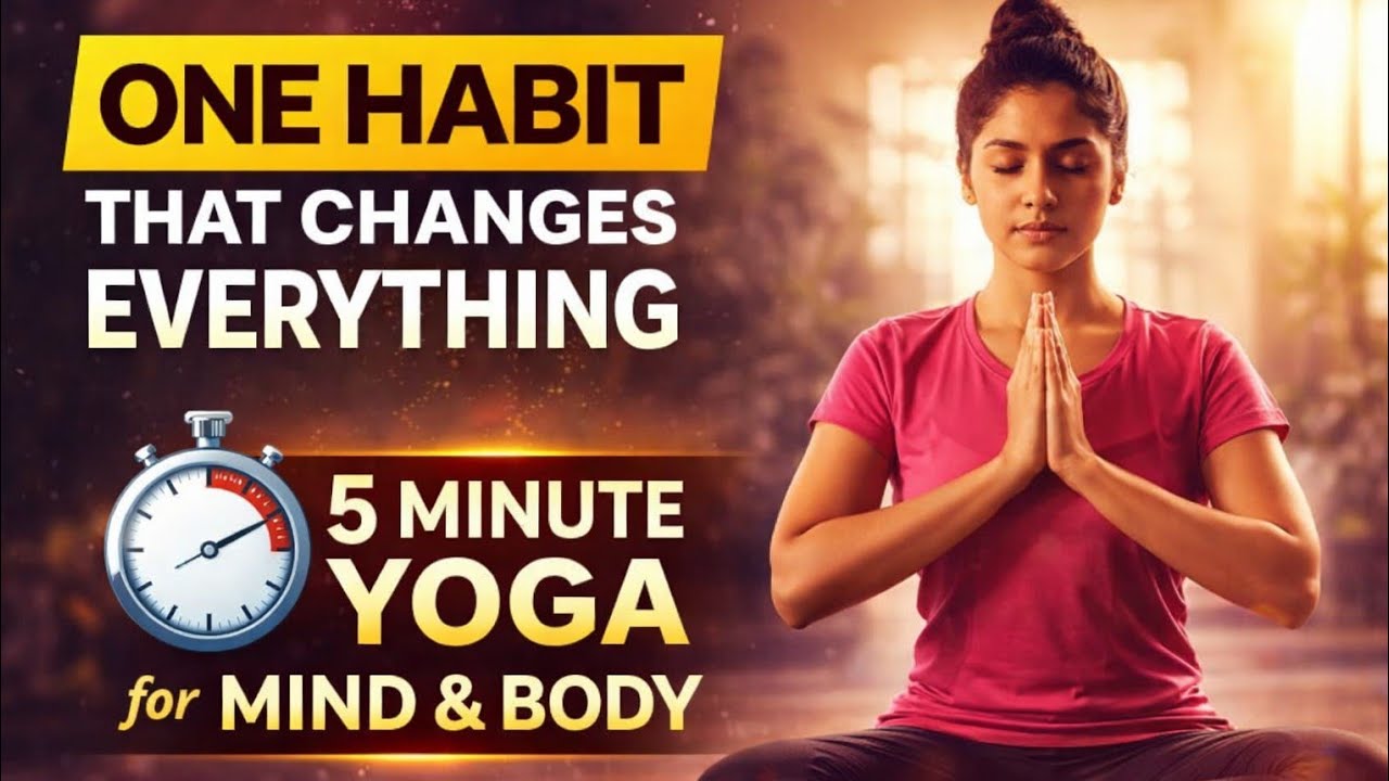 One Habit That Changes Everything – 5 Minute Yoga for Mind & Body - YouTube