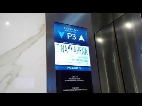 *RARE fixtures!* Boral mod. ThyssenKrupp mod. Otis Traction elevators at The Star, Gold Coast