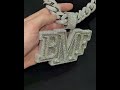 50 cents Bmf star lil meech iconic emerald Diamond pendant necklace made by Eleiante jewelry NYC