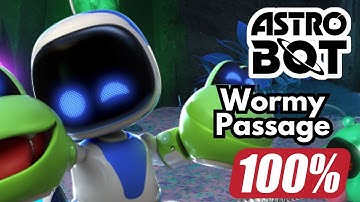Astro Bot Wormy Passage Walkthrough Guide 100% All Bots Rescued and Jigsaw Pieces
