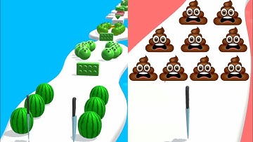 Slice Run Game - Very Satisfying and Relaxing ASMR Slicing Game - PART 15