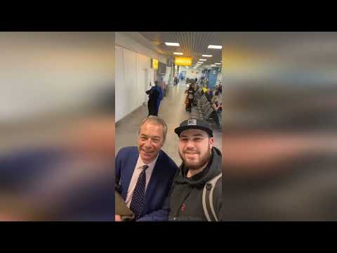 Hilarious video shows student calling Nigel Farage a "snowflake" at Aberdeen Airport
