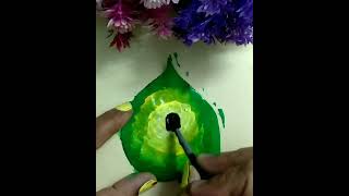 Shivling painting on leaf ??shorts shortsvideo art viral