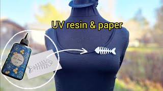 UV resin and paper perfect for beginners #UVresincraft 