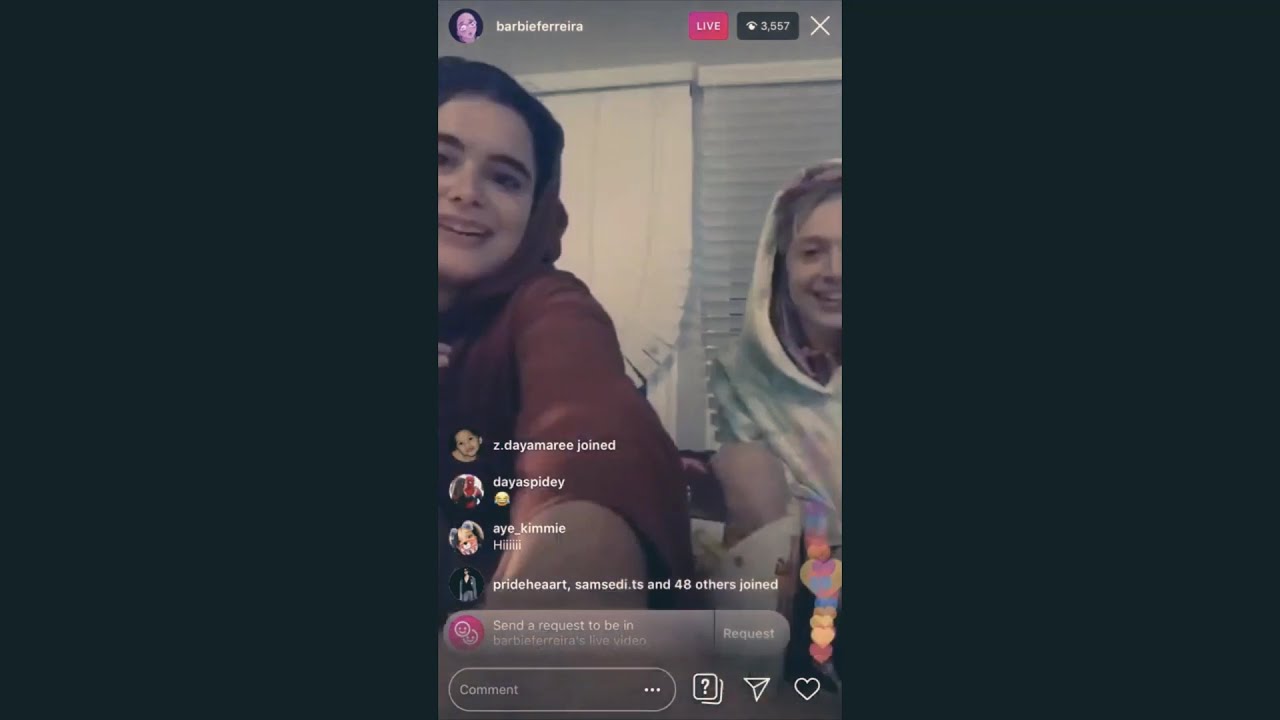 hunter schafer and barbie ferreira ig live