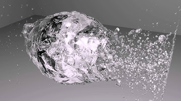 Projectile through water in zero gravity (blender animation)