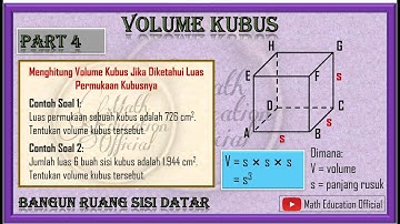 (Part 4) Menghitung Volume Bangun Ruang Kubus Jika Diketahui Luas Permukaan Kubusnya