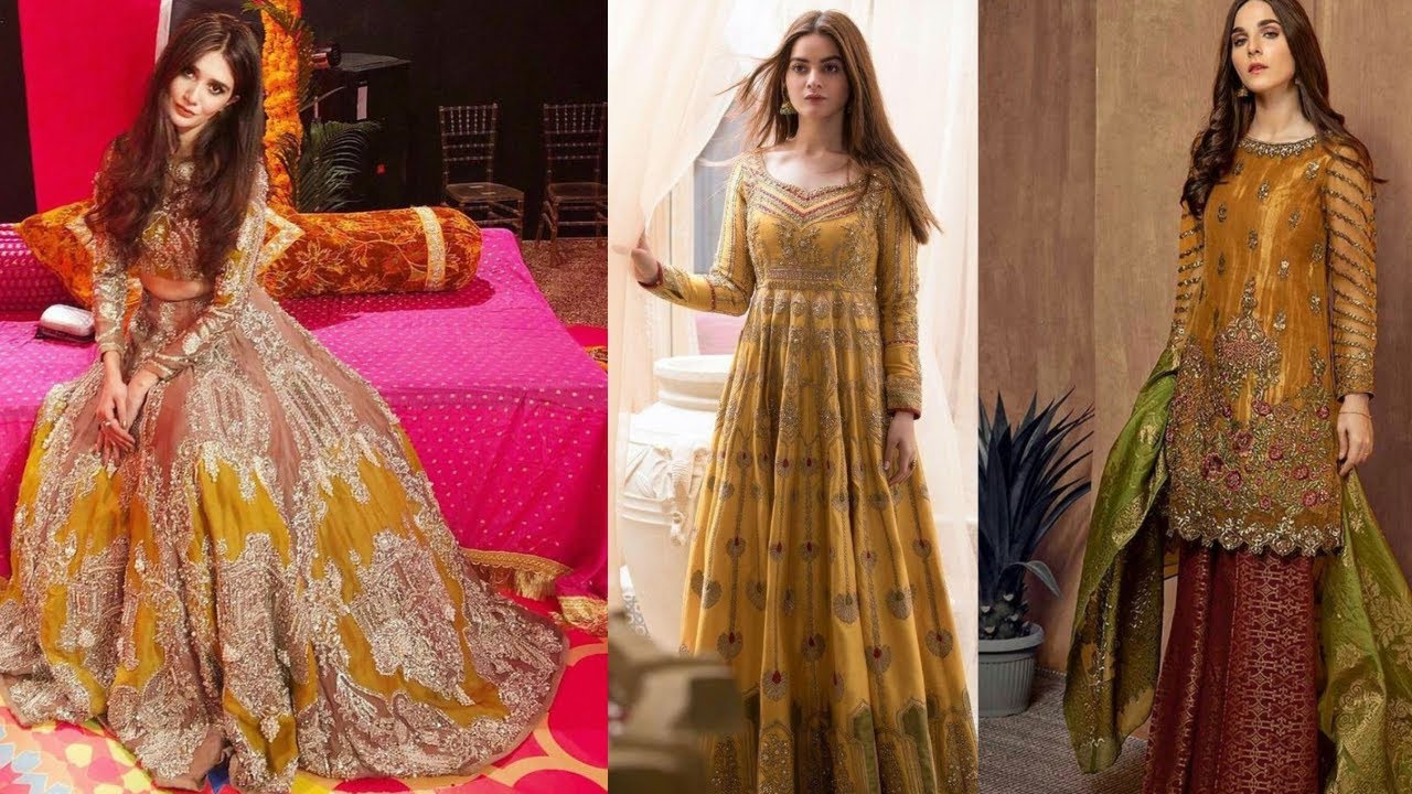 Ubtan dresses 2021 || Mayon dress designs || yellow dresses