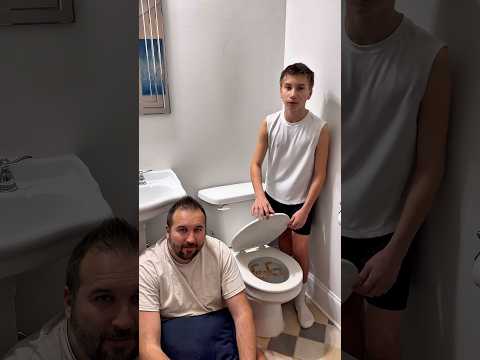 I Tried Putting 67 On My Dad’s Toilet #shorts
