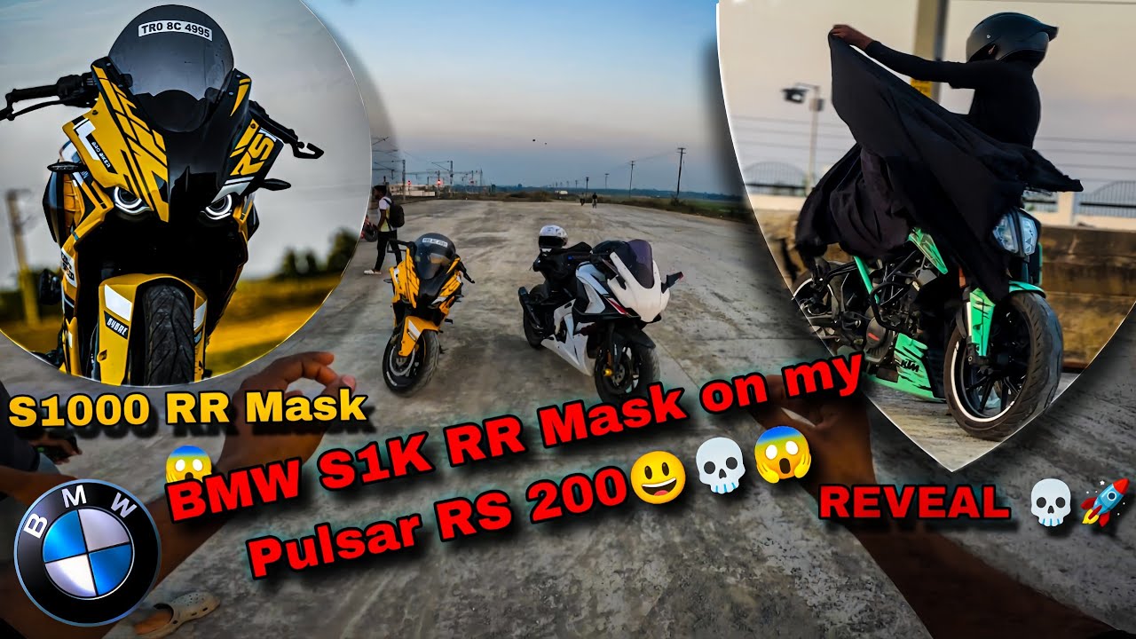 Finally! 😃 Viper ne Bike reveal karliya 💀🚀 || BMW S1K RR Mask on my Pulsar RS 200 😍😱 || Bro Biker