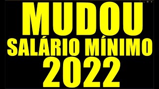 NOVO VALOR SALARIO MINIMO 2022