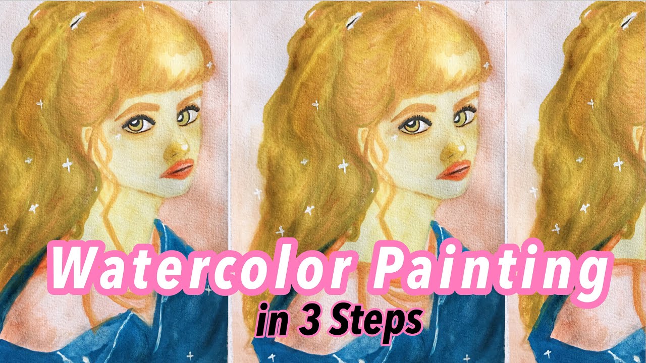 How to Paint a Girl Portrait in 3 Steps YouTube