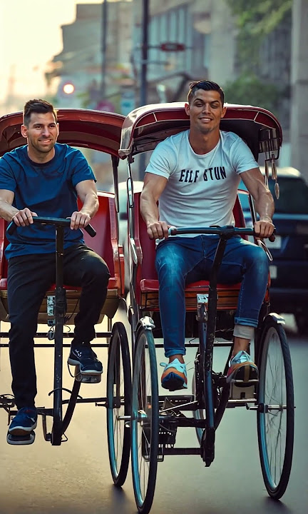 Messi & Ronaldo JADI TUKANG BECAK, Tapi SEPI PENUMPANG?! 😱💨