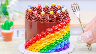 RAINBOW Chocolate Cake | Amazing Rainbow Miniature Cake Recipe | 1000+ Chocolate Ideas