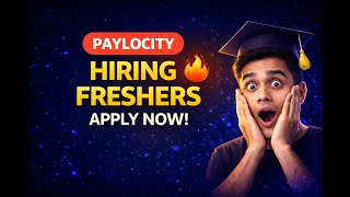 Paylocity Hiring Freshers🔥Apply Now