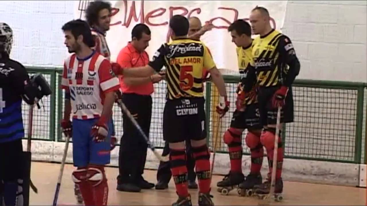 Acció de la vermella directa a Luís Gil en e lCP Cerceda - CE Noia