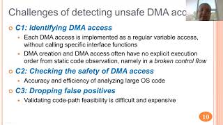 USENIX Security '21 - Static Detection of Unsafe DMA Accesses in Device Drivers