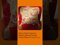 Sherry Kline Tapestry Paisley Stoned Fringe Throw Pillow 12" Red Gold PCHF USA