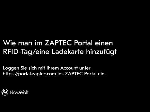 Wie man im ZAPTEC Portal einen RFID-Tag / eine Ladekarte hinzufügt