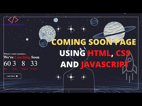 Coming soon page using HTML, CSS and JavaScript. #html #css #cssanimation