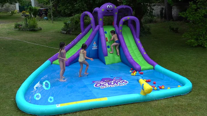Costway Inflatable Water and Sand Park Mighty Bounce House with Large Pool